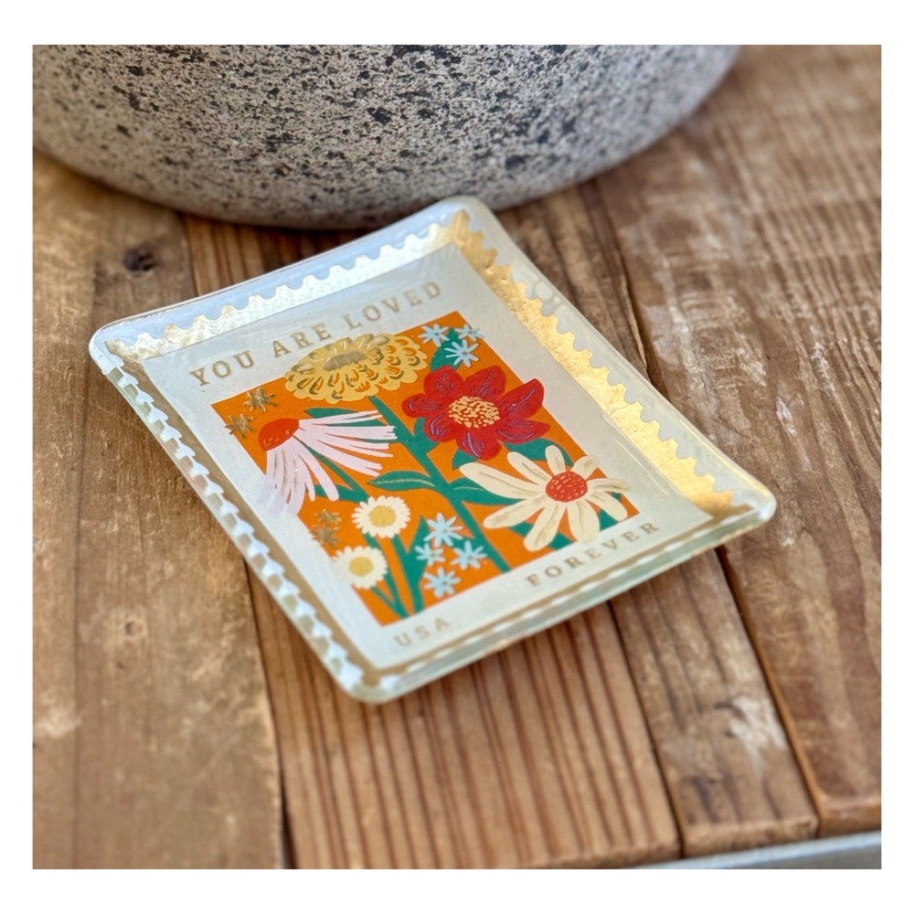 Floral Decorative Tray - Multicolor